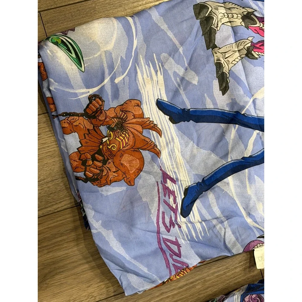 Vintage Yu-Gi-Oh Twin Sheets Yami Yugi Exodia Summoned Skull Blue Anime Y2K